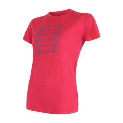 Tri�ko SENSOR W�s Merino Active PT arrows magenta
