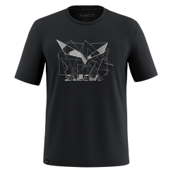 Triko SALEWA Eagle Geometric T-Shirt M black out