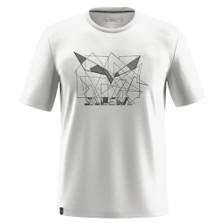 Triko SALEWA Eagle Geometric T-Shirt M optical white
