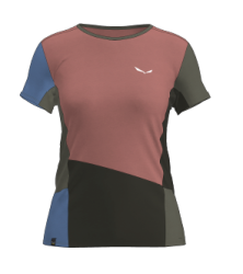 Tri�ko SALEWA Puez Sporty Dry W T-Shirt desert pink/multi
