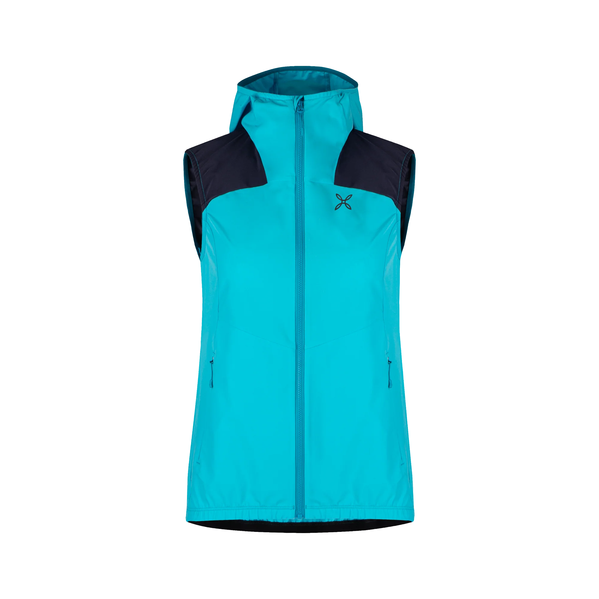 Vesta MONTURA Rise Hooded Vest W turquoise/graphite blue