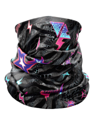 Nkrnk CRAZY IDEA Neck Gaiter Light black-zebra 