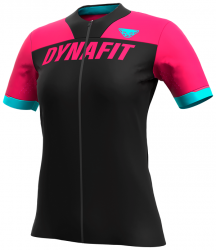 Tri�ko DYNAFIT Ride W S/S FZ tee lipstick