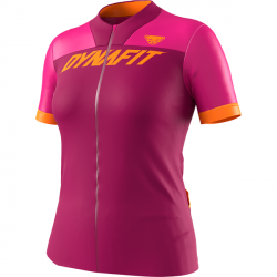 Tri�ko DYNAFIT Ride W S/S FZ tee flamingo